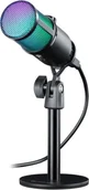 Mikrofony komputerowe - Mikrofon przewodowy Defender GLOW GMC 400 ze statywem STREAM strumieniowy RGB USB - miniaturka - grafika 1