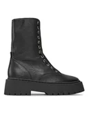 Botki damskie - Steve Madden Trapery Odilia Bootie SM11002631 SM11002631-017 Czarny - miniaturka - grafika 1