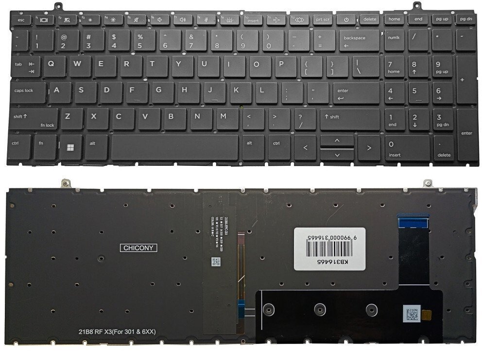 HP Klaviatūra Elitebook 860 G9, 865 G9, 860 G10, 865 G10 z podświetleniem US KB316465
