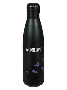 Undercover Butelka termiczna "Wednesday" w kolorze czarnym - 500 ml - Sztućce dla dzieci - miniaturka - grafika 1