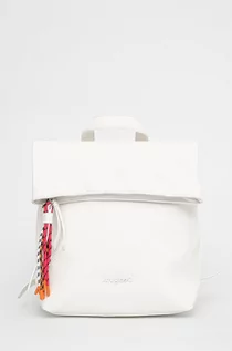 Torebki damskie - Desigual plecak damski kolor biały duży gładki - grafika 1