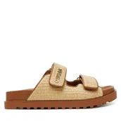 Klapki i japonki damskie - Klapki Guess Fadeliza FLJFDE FAP19 Brązowy - miniaturka - grafika 1