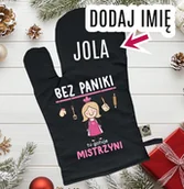 Fartuchy i rękawice kuchenne - FAJNA RĘKAWICA KUCHENNA NA PREZENT Z IMIENIEM - BLONDYNKA - miniaturka - grafika 1