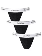 Majtki damskie - Calvin Klein Stringi męskie, Czarny, czarny, czarny, L - miniaturka - grafika 1