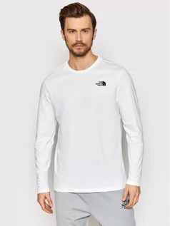 Bluzy męskie - The North Face Longsleeve Easy NF0A2TX1 Biały Regular Fit - grafika 1