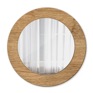 Ścienne Lustro Łazienkowe Tekstura drewna 50cm - Lustra - miniaturka - grafika 1