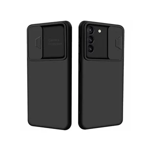 cofi1453® Silikonowe etui ochronne 360 stopni CamShield Smukłe etui na telefon komórkowy z osłoną aparatu kompatybilne z Samsung Galaxy S21 (G991F) w kolorze czarnym - Etui i futerały do telefonów - miniaturka - grafika 1