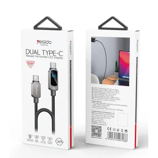 yesido Kabel CA179 LED 100W C/C 1.2m 5A, BLACK / CZARNY - Kable USB - miniaturka - grafika 1