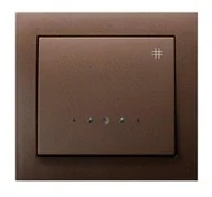 Wyłączniki światła i elektryczne - Ospel Kier brązowy łącznik krzyżowy z podświetleniem ŁP-4WS/52 ŁP-4WS/52 - miniaturka - grafika 1