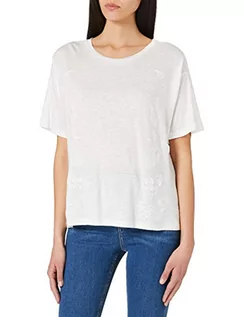 Koszulki i topy damskie - Desigual T-shirt damski Ts_Clementine, biały, M - grafika 1