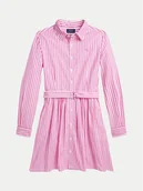 Sukienki i spódniczki dla dziewczynek - Polo Ralph Lauren Sukienka koszulowa 313934134001 Różowy Regular Fit - miniaturka - grafika 1