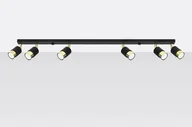 Lampy sufitowe - Sollux Lighting Plafon NERO 6 czarny/złoty - miniaturka - grafika 1