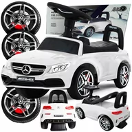 Chodziki - DUŻY JEŹDZIK PCHACZ CHODZIK 3w1 DLA DZIECKA MERCEDES AMG 63 MUZYKA KLAKSON PREZENT DLA DZIECKA - miniaturka - grafika 1