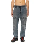 Spodnie męskie - jeans uomo diesel d-krooley-cargo jogg a09731 068ez-02 - miniaturka - grafika 1