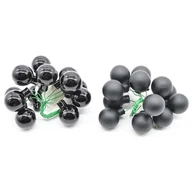 Bombki - Wiązka bombek szklanych na druciku 2,5 cm 12 sztuk czarny - miniaturka - grafika 1