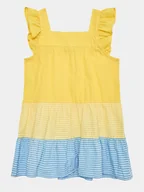 Sukienki i spódniczki dla dziewczynek - United Colors Of Benetton Sukienka codzienna 4EW7GV00U Żółty Regular Fit - miniaturka - grafika 1