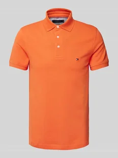 Koszulka polo o kroju slim fit z wyhaftowanym logo model ‘1985’ - Koszulki męskie - miniaturka - grafika 1