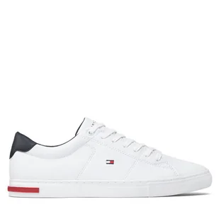 Sneakersy Tommy Hilfiger Essential Leather Detail Vulc FM0FM04047 Biały - Sneakersy męskie - miniaturka - grafika 1