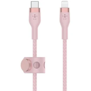 Belkin Kabel USB Typ-C Lightning Braided Silicone 2m Różowy CAA011BT2MPK - Kable USB - miniaturka - grafika 1