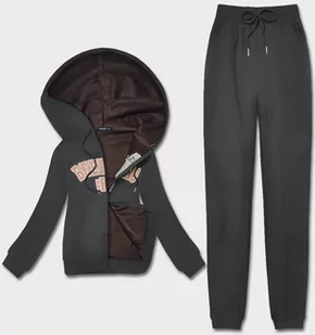 POLAROWY DRES DAMSKI GRAFITOWY (ZCH2212) - LUNA & MIELE - Dresy damskie - miniaturka - grafika 1