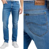 Spodnie męskie - Lee RIDER SLIM Indigo Vintage DOPASOWANE MĘSKIE SPODNIE JEANSOWE W33 L36 - miniaturka - grafika 1