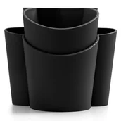 Pojemniki na sztućce - Pojemnik na sztućce Czarny Gocciolo Ociekacz Koszyk Plus Tworzywo sztuczne - miniaturka - grafika 1