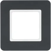 Klawisze i ramki - Hager polo Ramka 3-krotna antracyt aksamit lakierowany Q.7 10136186 10136186 - miniaturka - grafika 1