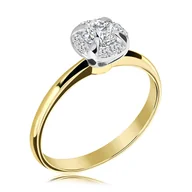 Pierścionki - Pierścionek zaręczynowy dwukolorowy z brylantami 0.37 ct - WB-24-40 - miniaturka - grafika 1