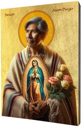 Ikona św. Juana Diego - Ikony i obrazy sakralne Ikona św. Juana Diego - Ikony i obrazy sakralne - miniaturka - grafika 1