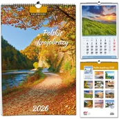 Kalendarze - Kalendarz 2026 B3 7 planszowy Polskie Krajobrazy - kalendarz - miniaturka - grafika 1