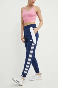 adidas Performance spodnie treningowe Tiro 24 kolor granatowy wzorzyste IS1010 - Spodnie damskie - miniaturka - grafika 1