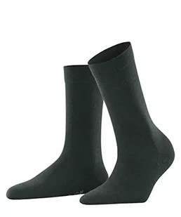 FALKE Damskie skarpety softmerino wełna merynosów bawełna czarny szary więcej kolorów damskie cienkie lekkie ciepłe gładkie skarpety do łydki na lato lub zimę do pracy lub na co dzień 1 para, Zielony - Skarpetki damskie - miniaturka - grafika 1