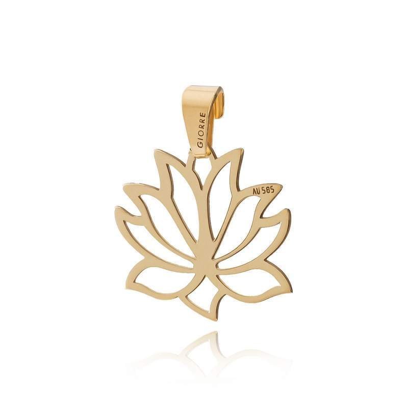 Złota zawieszka kwiat lotosu au 585 : Złoto - próba - Próba 585 (14K)