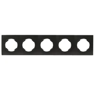 Klawisze i ramki - Ramka pięciokrotna SOUL czarny DMP SOLID - miniaturka - grafika 1