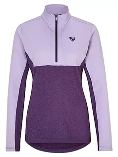 Koszulki i topy damskie - Ziener Damska bluza narciarska JAPRA, bluza narciarska, koszulka funkcyjna | ciepła, elastyczna, bez PFC, Sweet Lilac. Dark Violet, 38 - grafika 1