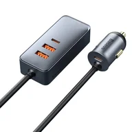 Ładowarki samochodowe - Baseus Share Together ładowarka samochodowa 2x USB / 2x USB Typ C 120W PPS Quick Charge Power Delivery szary (CCBT-A0G) - miniaturka - grafika 1