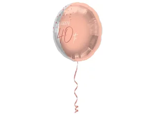 Folat Balon foliowy różowe złoto Happy 40th - 45 cm - 1 szt. F67740 - Urodziny dla dorosłych - miniaturka - grafika 1
