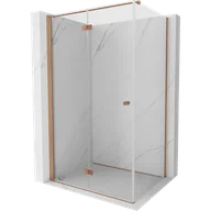 Kabiny prysznicowe - Mexen Mist-F kabina prysznicowa składana lewa 70 x 110 cm, transparent, miedź szczotkowana - 8A6T-070-110-65-00-L - miniaturka - grafika 1