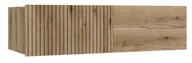Szafki łazienkowe - Ryflowana szafka pod umywalkę z szufladami dąb evoke - Deld - miniaturka - grafika 1
