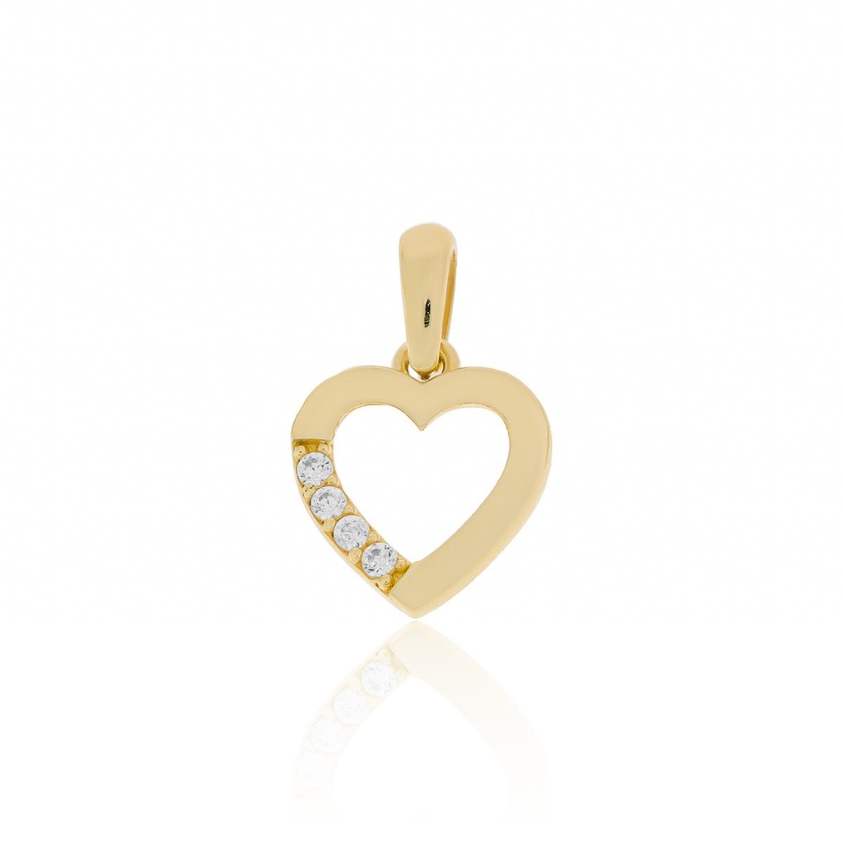 Złota zawieszka serce serduszko z cyrkoniami pr. 333