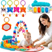 Maty edukacyjne - MATA EDUKACYJNA INTERAKTYWNA ZIELONY DOMEK + PIANINKO - miniaturka - grafika 1