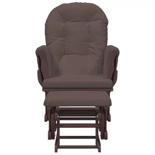 Fotel pływający z podnóżkiem, brązowy, obity tkaniną Lumarko! - Fotele - miniaturka - grafika 4