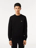 Swetry męskie - Lacoste Sweter AH1985 Czarny Regular Fit - miniaturka - grafika 1
