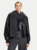 Apaszki i szaliki damskie - Calvin Klein Szalik Ck Metal Wool Rib Scarf LV04D8056G Szary - miniaturka - grafika 1