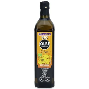 NaturaVena Olej rzepakowy tłoczony na zimno nierafinowany 750 ml Bio - Olej spożywczy - miniaturka - grafika 1
