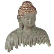 Figurki dekoracyjne - Lumarko Figurka Budda Szaro-złota Ramdi - miniaturka - grafika 1