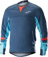 Odzież motocyklowa - Alpinestars Koszulka Drop Pro l/s Poseidon Blue Atol S - miniaturka - grafika 1