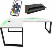 Biurka gamingowe - BIURKO GAMINGOWE NARONE LOFTOWE METALOWE STABILNE PRZEPUST - miniaturka - grafika 1