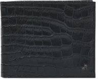 Portfele - dR Amsterdam portfel męski skórzany portfel męski| portfel z ochroną RFID etui na karty Croco - 25524 Czarny - miniaturka - grafika 1