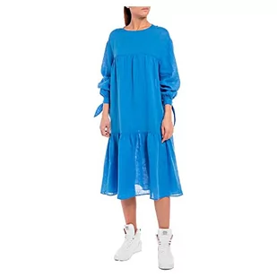 Replay Sukienka damska W9016, niebieska 972, XL, 972 niebieski, XL - Sukienki - miniaturka - grafika 1